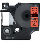 Papier do drukarek - Dymo Taśma do D1 43617 6mm/7m czerwona/czarny - miniaturka - grafika 1