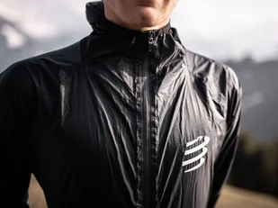 COMPRESSPORT COMPRESSPORT kurtka wodoodporna HURRICANE WATERPROOF 25/75 JACKET czarna - Kurtki i kamizelki sportowe męskie - miniaturka - grafika 3