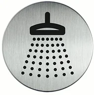 Dekoracje domu - Durable 490223 Picto tabliczka, okrągła, srebrny metalik  83 mm 4005546403144 - miniaturka - grafika 1