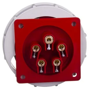 PCE Wtyczka tablicowa 32A 5P 400V czerwona IP67 6252-6 6252-6 - Gniazdka elektryczne - miniaturka - grafika 2
