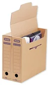 Artykuły biurowe - Elba 100421087-Box "z archiwum Tric system" | Opakowanie szt. | z nadrukiem klapka zamykająca, archiwizacji i otworem uchwytowym | naturalnie brązowe 100421087 - miniaturka - grafika 1
