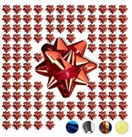 Dekoratorstwo - Relaxdays kokardki na prezenty, zestaw 100 sztuk, samoprzylepne, dekoracyjne kokardki na Boże Narodzenie i urodziny,  5 cm, różne kolory - miniaturka - grafika 1