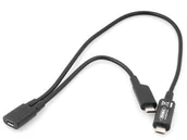 Kable USB - System-S Micro USB wejście do kabla 2 X kabel do ładowania micro USB wyjście Y Splitter 48470842 - miniaturka - grafika 1