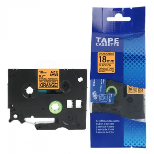 Brother strefadrukarek.pl Taśma TZe-SB41 18mm x 5m mocny klej fluorescencyjna pomarańczowa czarny nadruk - zamiennik| OSZCZĘDZAJ DO 80% - ZADZWOŃ! PROMOCJA! TZE-SB41 - Taśmy do drukarek barwiące - miniaturka - grafika 3