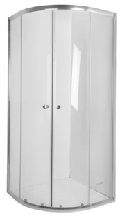 Invena Vitoria Kabina prysznicowa półokrągła 90x90x180 cm drzwi przesuwne, profile chrom, szkło przezroczyste, chrom AK-49-195-O - Kabiny prysznicowe - miniaturka - grafika 2