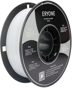 ERYONE ERYONE PLA Filament for 3D Printer 1.75mm Tolerance 0.03mm 1kg (2.2LBS)/Spool - Gray 795734EUDF - Filamenty i akcesoria do drukarek 3D ERYONE ERYONE PLA Filament for 3D Printer 1.75mm Tolerance 0.03mm 1kg (2.2LBS)/Spool - Gray 795734EUDF - Filamenty i akcesoria do drukarek 3D - miniaturka - grafika 1