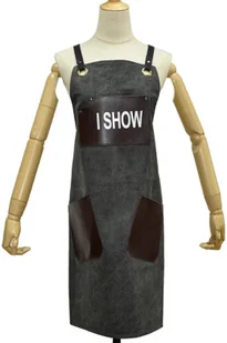 Gepard Peleryna Fryzjerska Fartuch Skórzany Do Salonu SZARY K-45 - Peleryny fryzjerskie - miniaturka - grafika 3