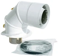 Piece i kotły grzewcze - Termet Adapter kolanowy Spiroflex 60/100 mm biały do kotłów kondensacyjnych - miniaturka - grafika 1