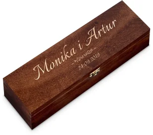 Murrano Ekskluzywna Skrzynka Na Wino Z Grawerem SKRW-MJ-009 - Pudełka i szkatułki - miniaturka - grafika 6