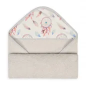 Okrycia kąpielowe dla dzieci - Matex Okrycie kąpielowe bawełniane 100x100 cm Maxi Print/szare - Baby OK BM TB0343_42B - miniaturka - grafika 1