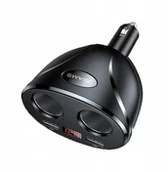 Ładowarki samochodowe - Usams ładowarka samochodowa 2 gniazda 2xUSB Fc - miniaturka - grafika 1