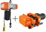 Wciągarki - Unicraft 443 322 DOSTAWA GRATIS! 32268929 Elektryczna wciągarka łańcuchowa hakowa z elektycznym wózkiem udźwig 2 T wysokość podnoszenia 6m szerokość szyny 74-180mm) 68929-uniw - miniaturka - grafika 1