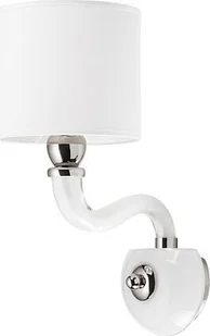 Nowodvorski Klasyczna LAMPA ścienna NEWPORT 8157 abażurowa OPRAWA kinkiet biały - Lampy ścienne - miniaturka - grafika 2