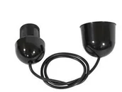 Lampy sufitowe - Candellux LINKA CZARNA Z OSŁONKĄ 1X60W E27 (85-10629) - miniaturka - grafika 1