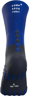 Compressport Skarpety kompresyjne do biegania MID COMPRESSION SOCKS czarno-niebieskie - Skarpetki sportowe męskie - miniaturka - grafika 3