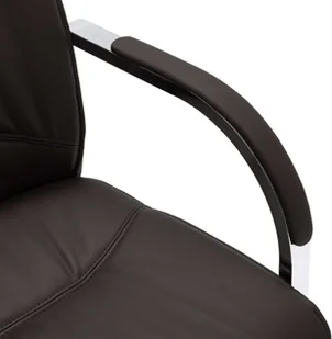 Fotel biurowy, krzesło biurowe vidaXL Krzesło biurowe, wspornikowe, czarne, sztuczna skóra - Fotele i krzesła biurowe - miniaturka - grafika 5