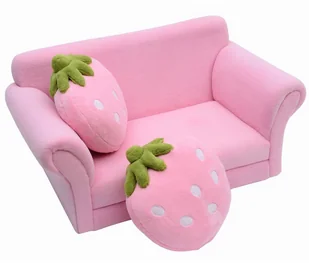 Homcom Sofa dziecięca Fotel Kanapa (sofa truskawka) - Fotele i pufy dla dzieci - miniaturka - grafika 2