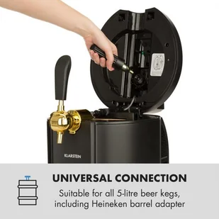 Klarstein Klarstein Skal dystrybutor piwa dozownik schładzacz piwa 5l beczki CO2 stal nierdzewna czarny TK49-Skal-BL - Pozostałe akcesoria barmańskie - miniaturka - grafika 5