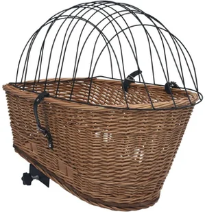 VidaXL Tylny kosz rowerowy z pokrywą, 55x31x36 cm, wiklina 170903 VidaXL - Akcesoria rowerowe - miniaturka - grafika 7