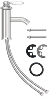 vidaXL Lumarko Bateria umywalkowa, chromowana, 130x180 mm 149070 - Baterie umywalkowe - miniaturka - grafika 4