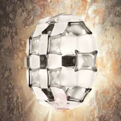 Lampy ścienne - Slamp Mida lampa ścienna, 32x32cm, platynowa/biała - miniaturka - grafika 1