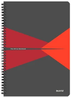 Leitz Kołonotatnik Office PP A4 w linie czerwony KZK1068 - Notesy i bloczki - miniaturka - grafika 2