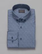 Koszule męskie - Borgio koszula calimera 00216 długi rękaw classic fit granatowy - miniaturka - grafika 1