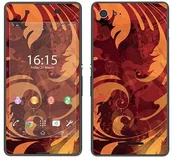 Etui i futerały do telefonów - Sony Royal Sticker Royal tatuaż ścienny RS. 98805 samoprzylepny do Xperia E3 z motywem pomarańczowych kwiatów RS.98805 - miniaturka - grafika 1