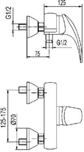 KFA Ametyst 406-010-00 - Baterie wannowe i prysznicowe - miniaturka - grafika 3