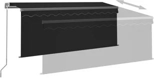 VidaXL Lumarko Ręcznie zwijana markiza z zasłoną, 3x2,5 m, antracytowa 3069379 VidaXL - Markizy - miniaturka - grafika 5