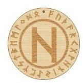 Wróżbiarstwo i radiestezja - KWANTT Wisior runa Hagalaz (Hagal) - drewniany z rzemykiem - miniaturka - grafika 1