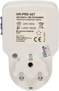orno polska Programator czasowy analogowy MINI OR-PRE-427 OR-PRE-427 - Bezpieczniki elektryczne - miniaturka - grafika 6