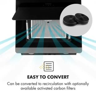 Klarstein Aurora Eco 60 Czarny (CGCH3-Aurora60-BL) - Okapy kuchenne - miniaturka - grafika 6