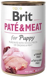 Brit Paté &amp Meat for Puppy DLA SZCZENIĄT 400g NOWA FORMUŁA | - Suplementy i witaminy dla psów - miniaturka - grafika 2