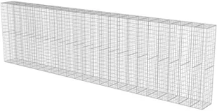 vidaxl Ściana gabionowa z pokrywami, galwanizowana stal, 900x50x200 cm - Ogrodzenia - miniaturka - grafika 3