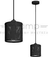 Lampy sufitowe - Milagro LAMPA wisząca LOUISE 667 metalowa OPRAWA zwis tuba siatka czarna 667 - miniaturka - grafika 1