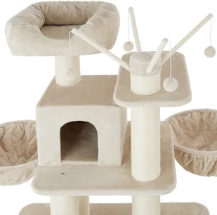 tectake Drapak dla kota Gismo - beżowy/biały 403325 - Drapaki dla kotów - miniaturka - grafika 3