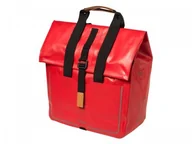 Sakwy rowerowe - Basil Sakwa miejska pojedyncza URBAN DRY SHOPPER 20L, mocowanie na haki, wodoodporny poliester, czerwona (NEW) A-BAS-17694 - miniaturka - grafika 1