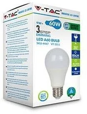V-TAC Żarówka LED 9W E27 A60 3xKlik Ściemnialna VT-2011 6400K 806lm - Żarówki LED - miniaturka - grafika 3