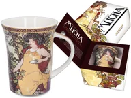 Kubki - Carmani KUBEK PORCELANOWY ALFONS MUCHA - JESIEŃ - 4 PORY ROKU - miniaturka - grafika 1