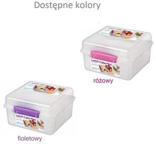 Sistema Lunch pudełko na lunch, kwadratowe, z trzema przegródkami, wielokolorowa 21745 - Pojemniki kuchenne - miniaturka - grafika 3