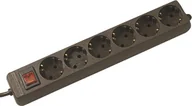 Listwy zasilające - Bachmann Listwa zasilająca SELLY 6x Gniazd black 1xprzełącznik - 381.14 (381.144S) - miniaturka - grafika 1