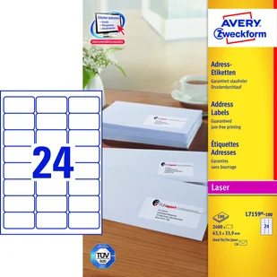 Avery etykiety adresowe schnellabloesend L7159-100 - Dodatki do drukarek i skanerów - miniaturka - grafika 2