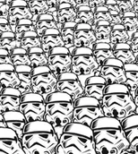 Fototapety - Komar Fototapeta Star Wars Stormtrooper Swarm IADX5-015 IADX5-015_opcje - miniaturka - grafika 1