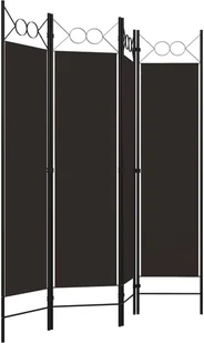 vidaXL Parawan 4-panelowy, brązowy, 160 x 180 cm vidaXL - Parawany - miniaturka - grafika 3