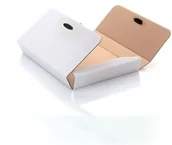 Albumy fotograficzne - Białe pudełko z ryflowanej tektury na zdjęcia 15x22,7 (do sklejania z rzepem) - miniaturka - grafika 1