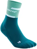 Ściągacze i opaski sportowe - CEP The Run Mid Cut Socks Women, turkusowy/petrol III | EU 37-40 2022 Skarpetki kompresyjne WP2CNR3 - miniaturka - grafika 1