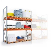 Szafy i regały magazynowe - B2B Partner Regał paletowy 2700x2700x800 mm, 2 piętra, podstawowy 141225 - miniaturka - grafika 1