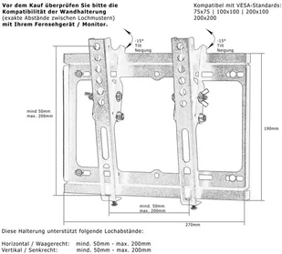 MOUNTY UCHWYT WIESZAK ŚCIENNY DO TV LCD PLAZMY 40070231 - Uchwyty do telewizora - miniaturka - grafika 5