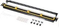Szafy rack - NetRack Patch panel 19'' 24-porty kat. 6 UTP, z półką 104-06 - miniaturka - grafika 1